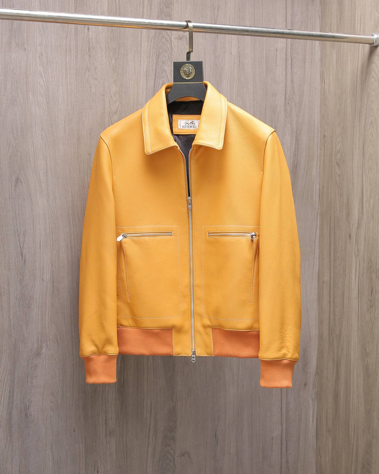 H**me5 Collector's style jacket in pebbled lambskin