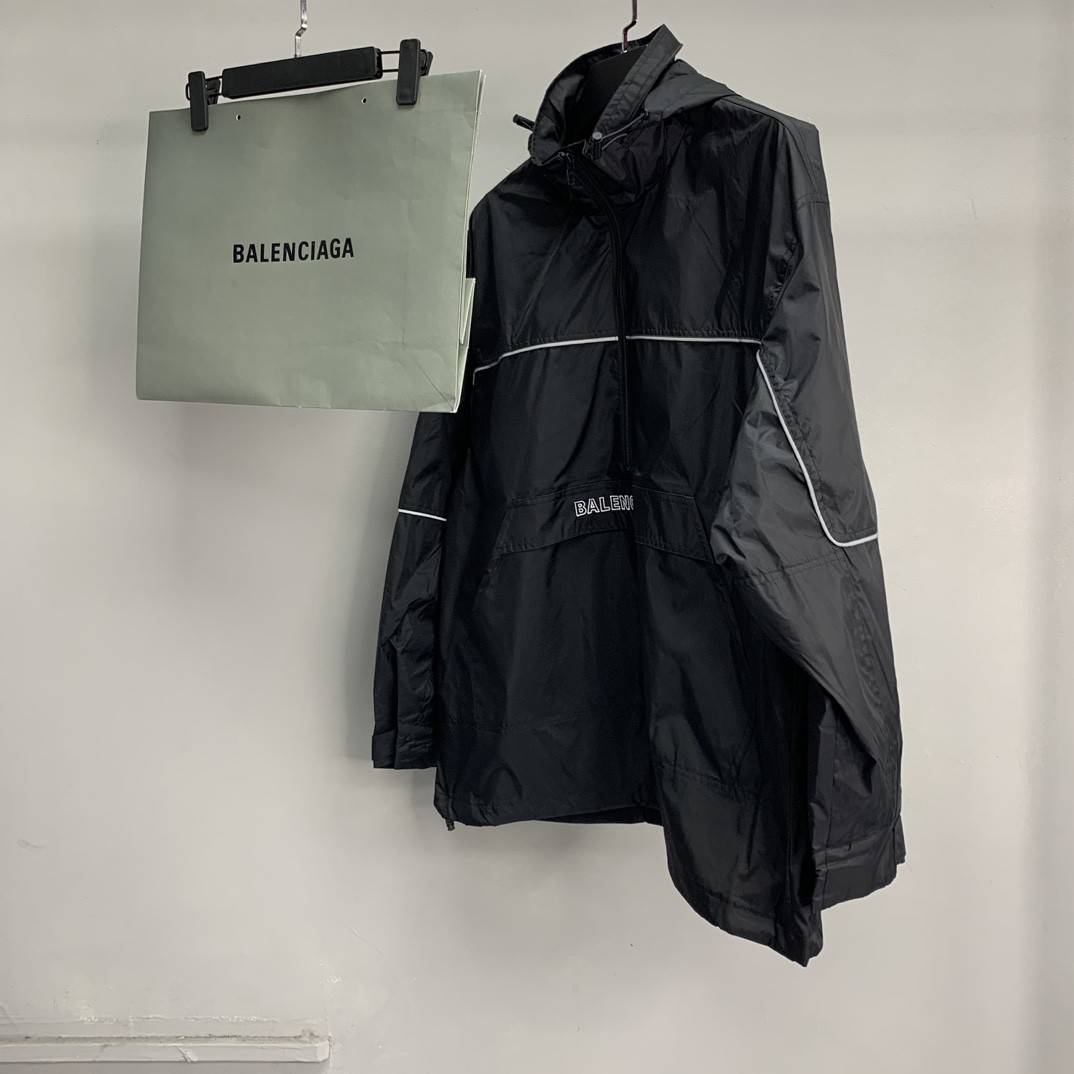 Ba1en*iaga BLCG reflective half zipper jacket