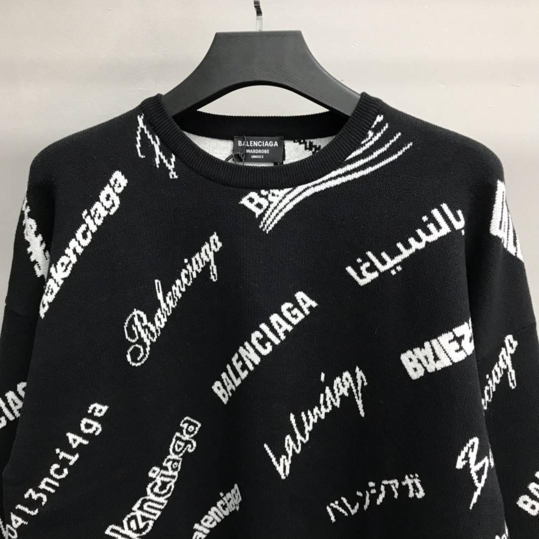 Ba1en*iaga letter sweater