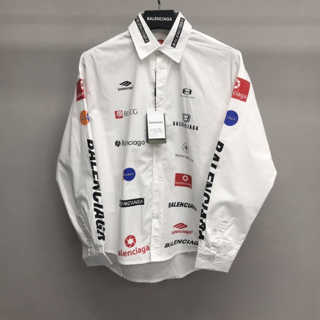 Ba1en*iaga LOGO LOGO racing style long sleeve shirt