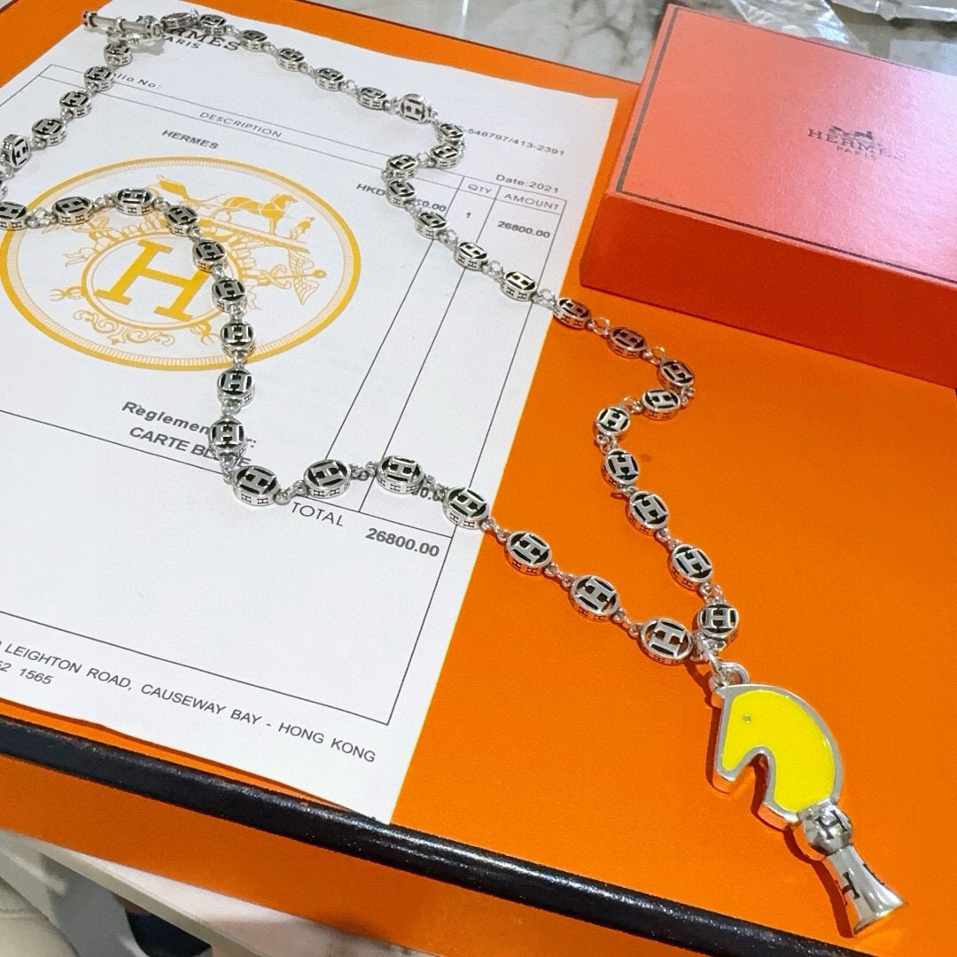 H**me5 horse necklace pig nose H necklace series jewelry imported materials customized must-have for men and women!