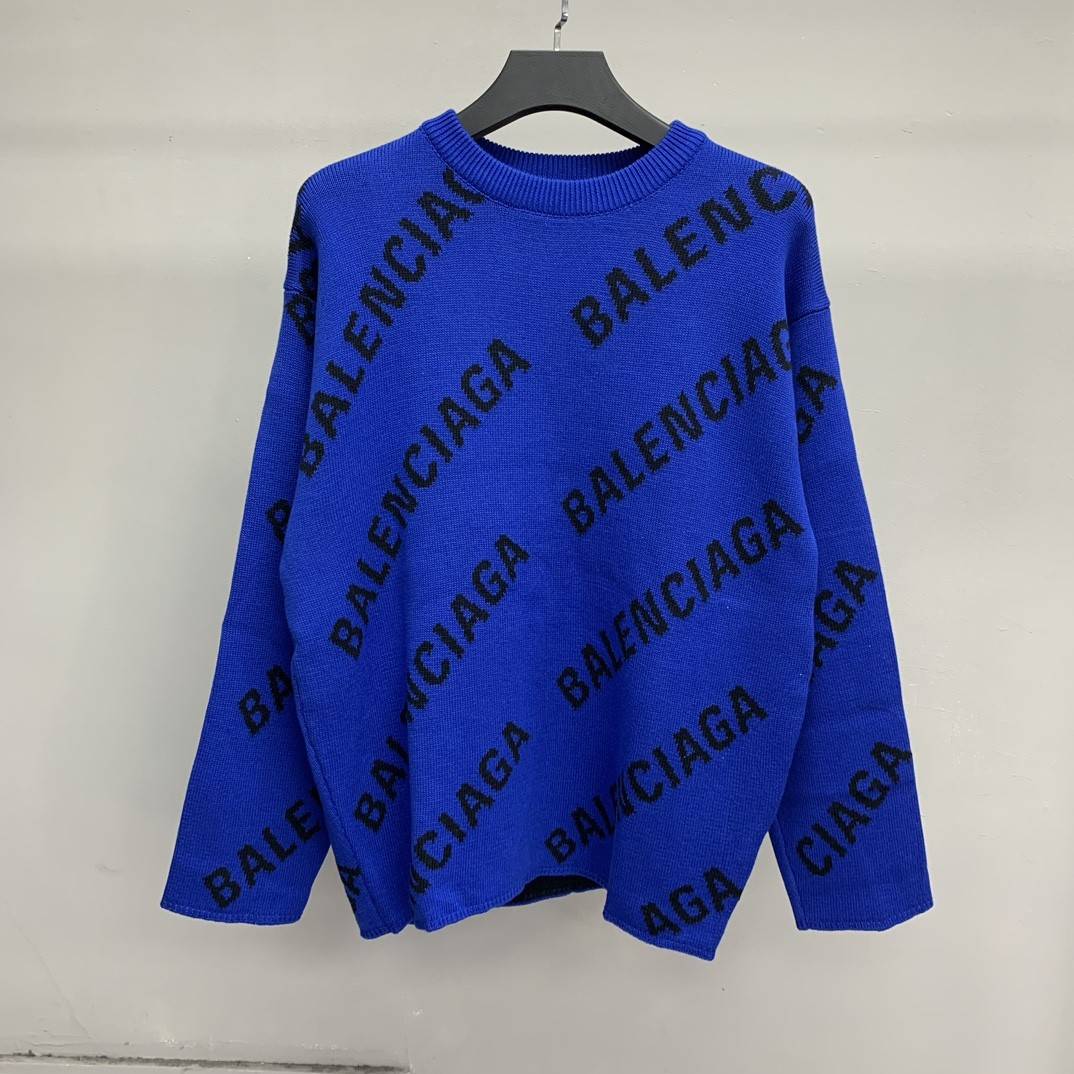 Ba1en*iaga letter sweater