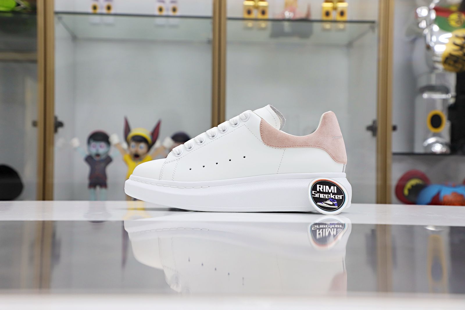 ALXNDER MC Mcqv*en PARIS PINK SUEDE HEEL