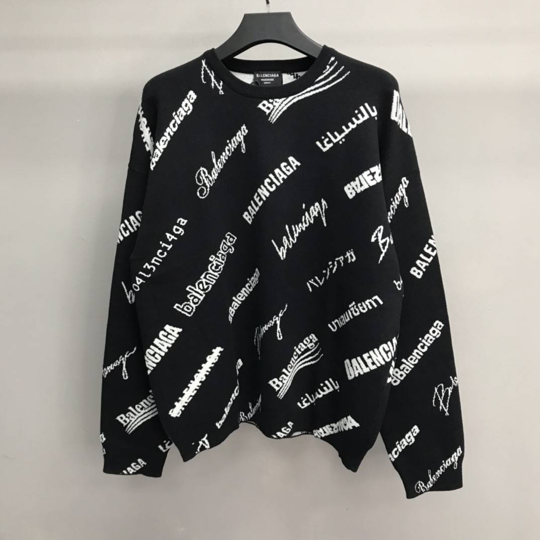 Ba1en*iaga letter sweater