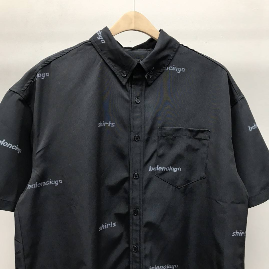 Ba1en*iaga bullet screen short sleeve shirt