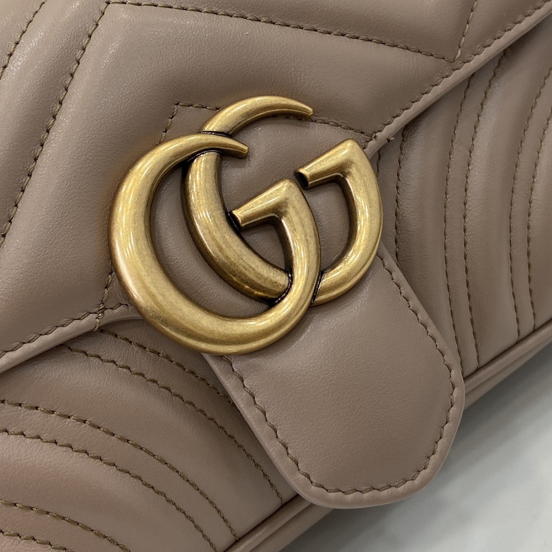Gvc*1 Marmont series quilted mini handbag model: 446744. Size: 22*13*6cm