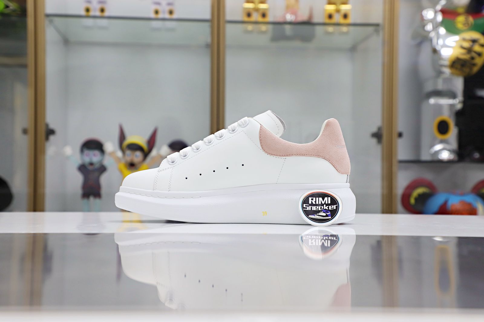 ALXNDER MC Mcqv*en PARIS PINK SUEDE HEEL