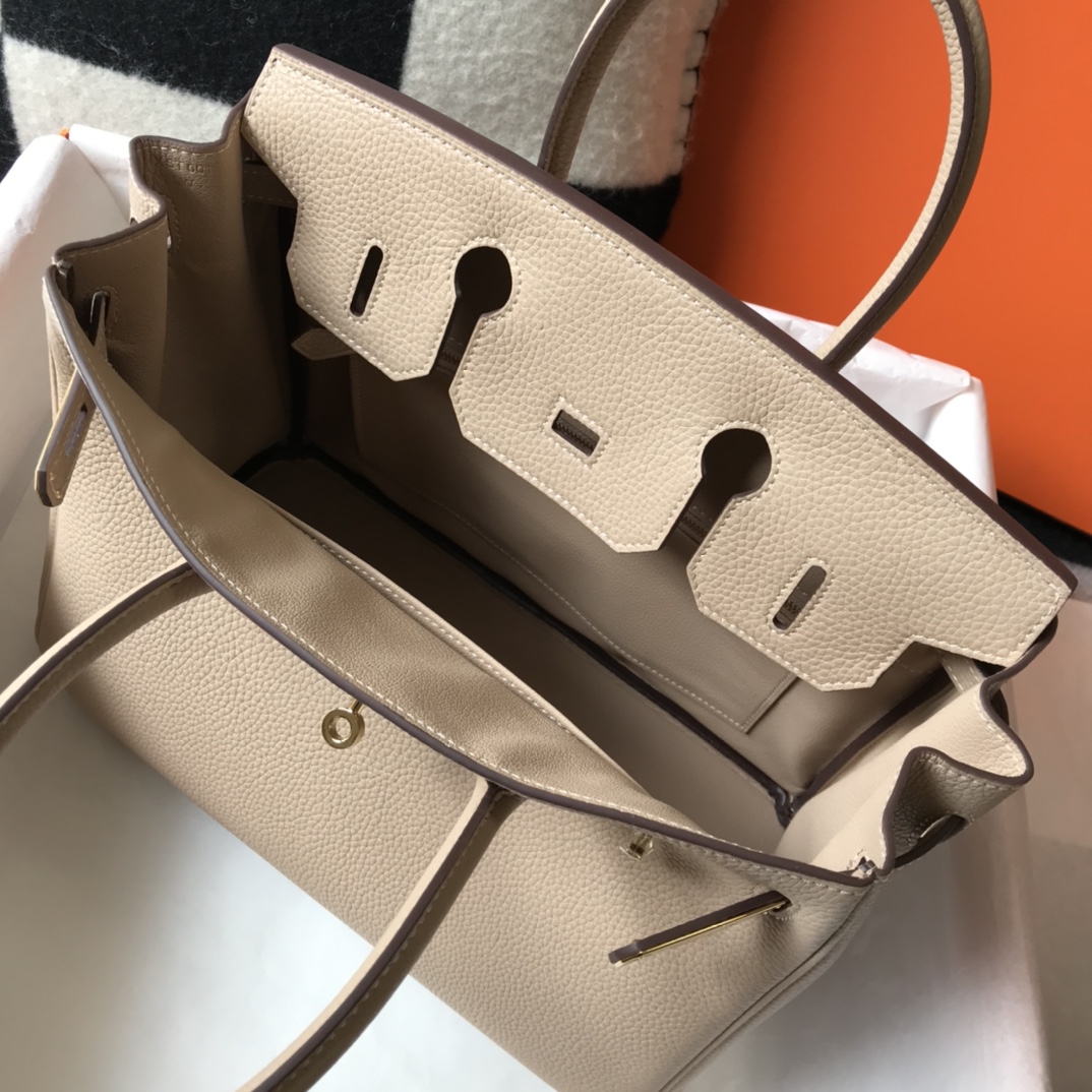 H**me5 Bɪʀᴋɪɴ Trench coat grey platinum bag size: 25cm