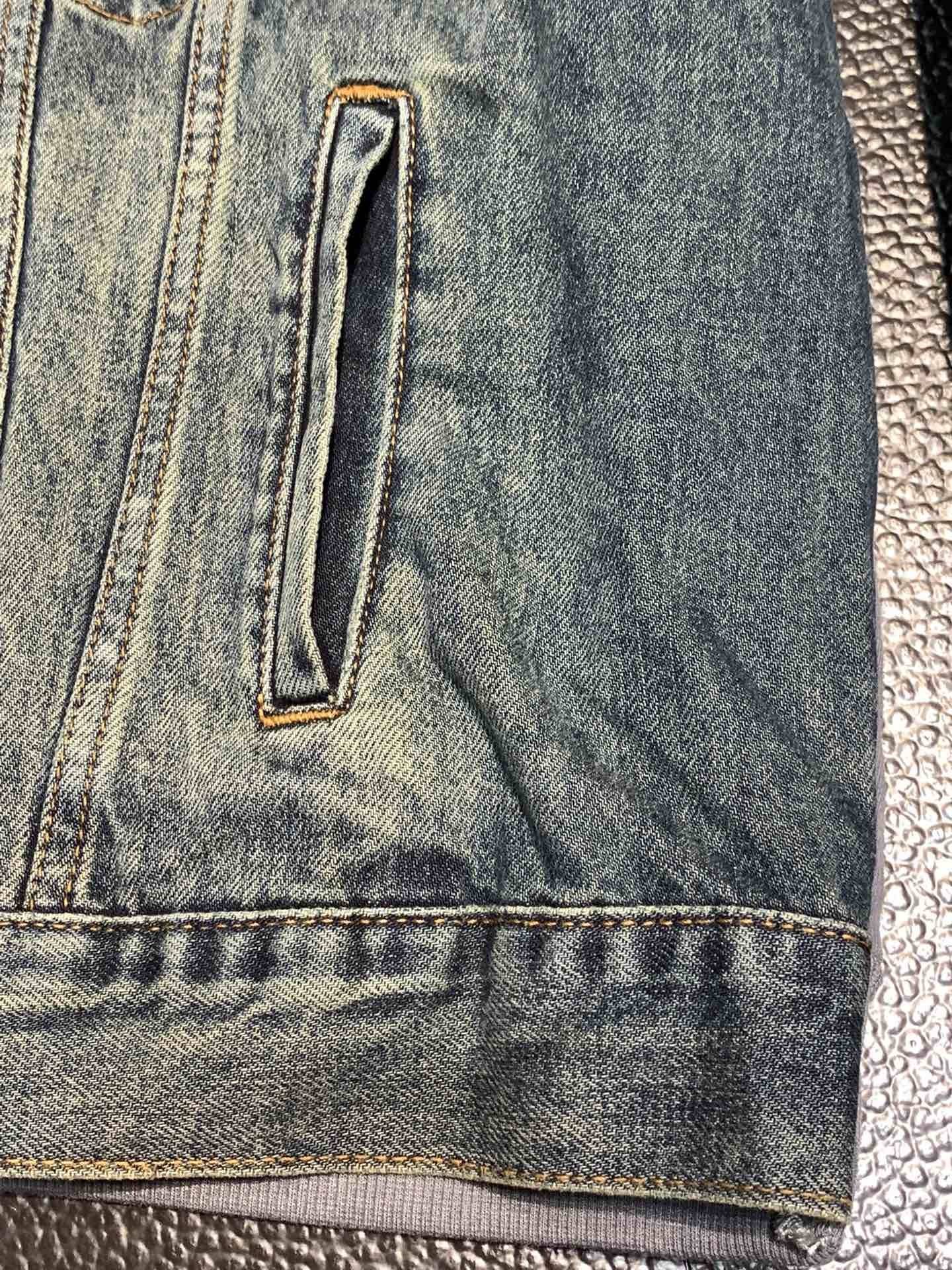 Ba1en*iaga hooded denim jacket