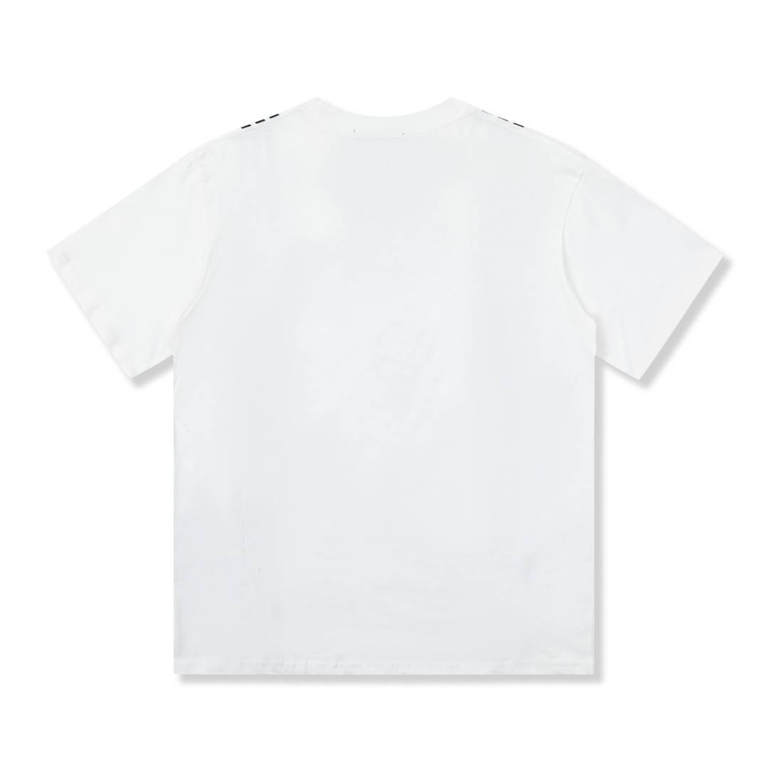 Gvc*1 23SS double G vertical stripe foam printed t-shirt