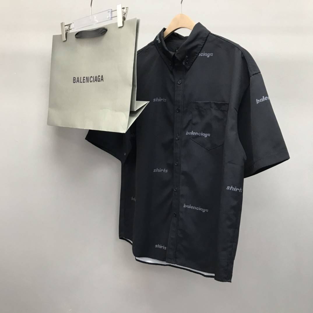 Ba1en*iaga bullet screen short sleeve shirt