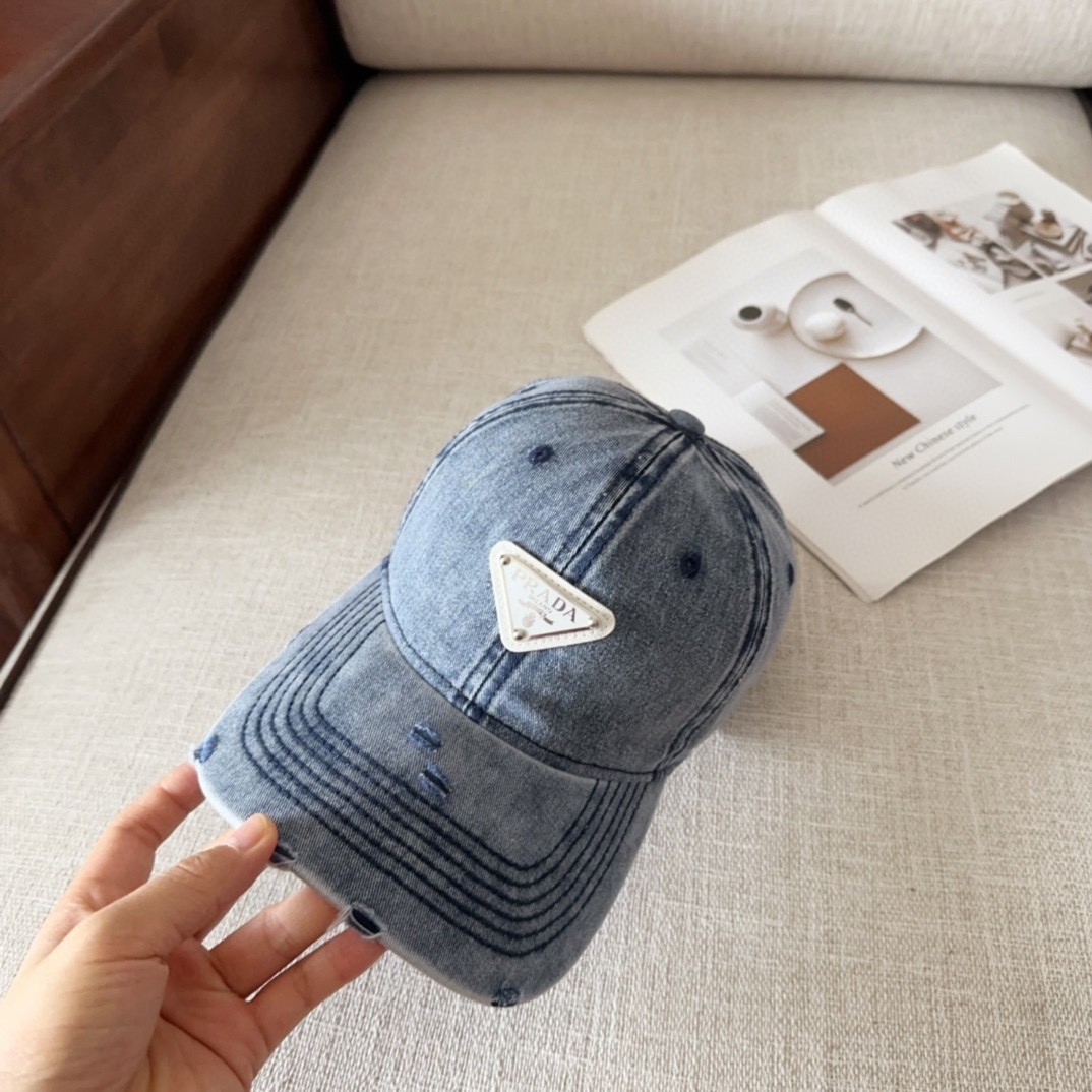 [#4814」 Pra*a baseball cap peaked ca p hat