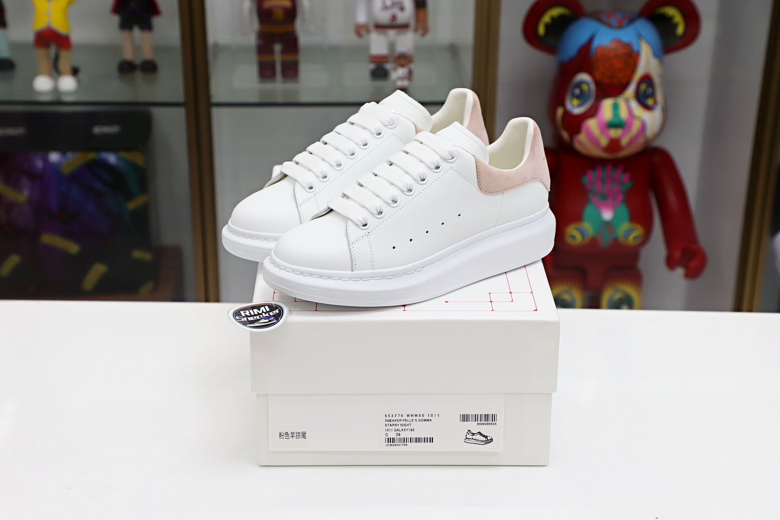ALXNDER MC Mcqv*en PARIS PINK SUEDE HEEL