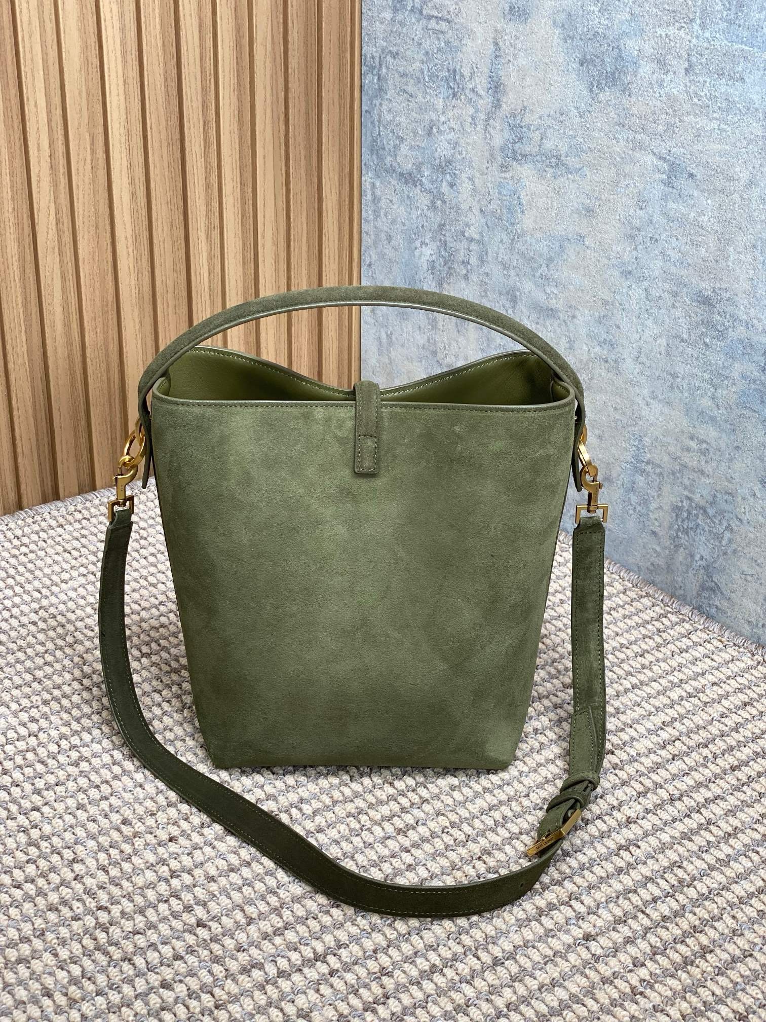 Y51 Sa1nt Lau*nt Rose same style cowhide, suede leather size: 20x25x16cm code 742828
