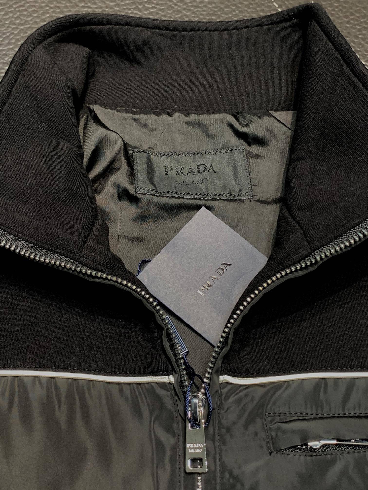 Pra*a stand collar jacket
