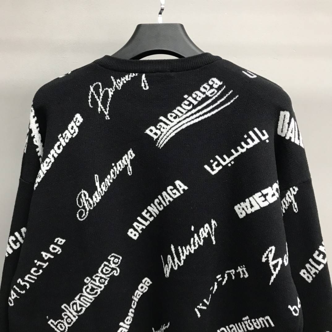 Ba1en*iaga letter sweater