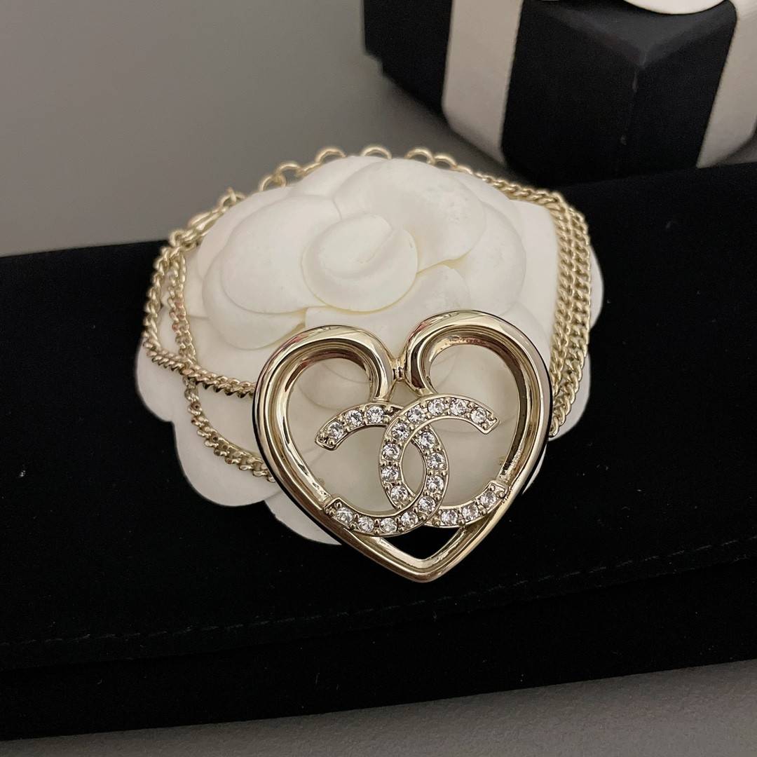 Ch**el Heart Double Bracelet