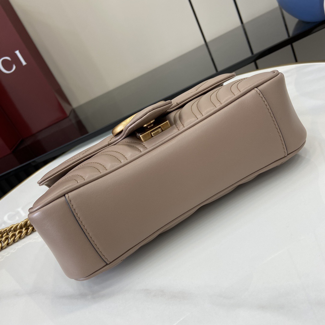 Gvc*1 Marmont series quilted mini handbag model: 446744. Size: 22*13*6cm