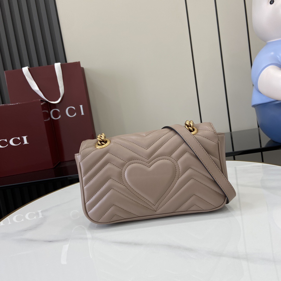 Gvc*1 Marmont series quilted mini handbag model: 446744. Size: 22*13*6cm