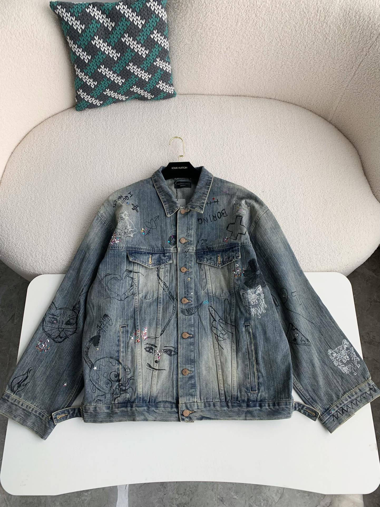 Ba1en*iaga Jean Jacket