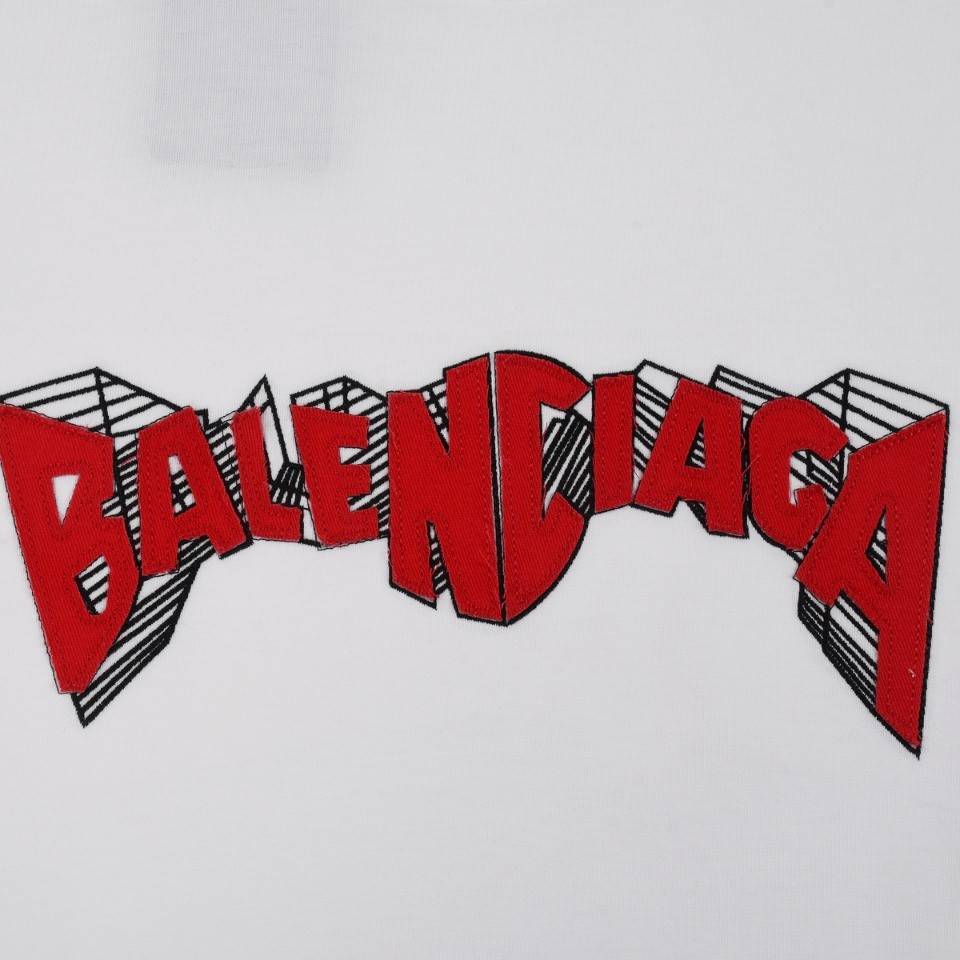 Ba1en*iaga 24s embroidered fabric t-shirt