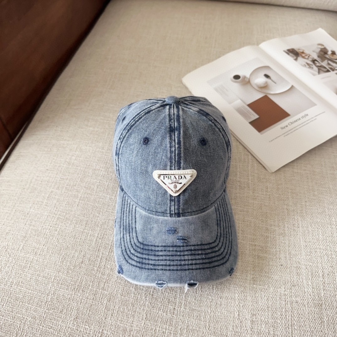 [#4814」 Pra*a baseball cap peaked ca p hat