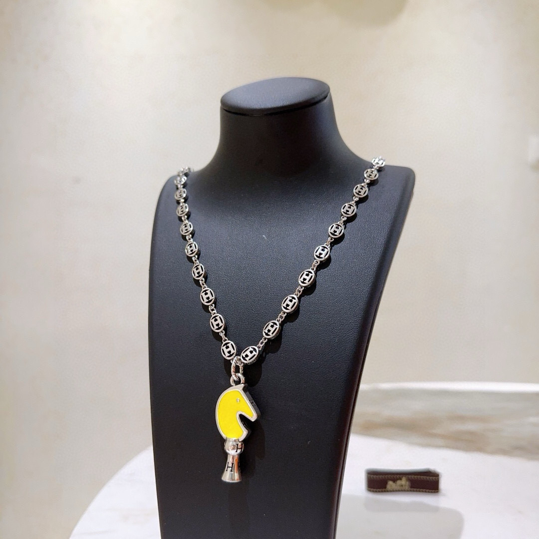 H**me5 horse necklace pig nose H necklace series jewelry imported materials customized must-have for men and women!