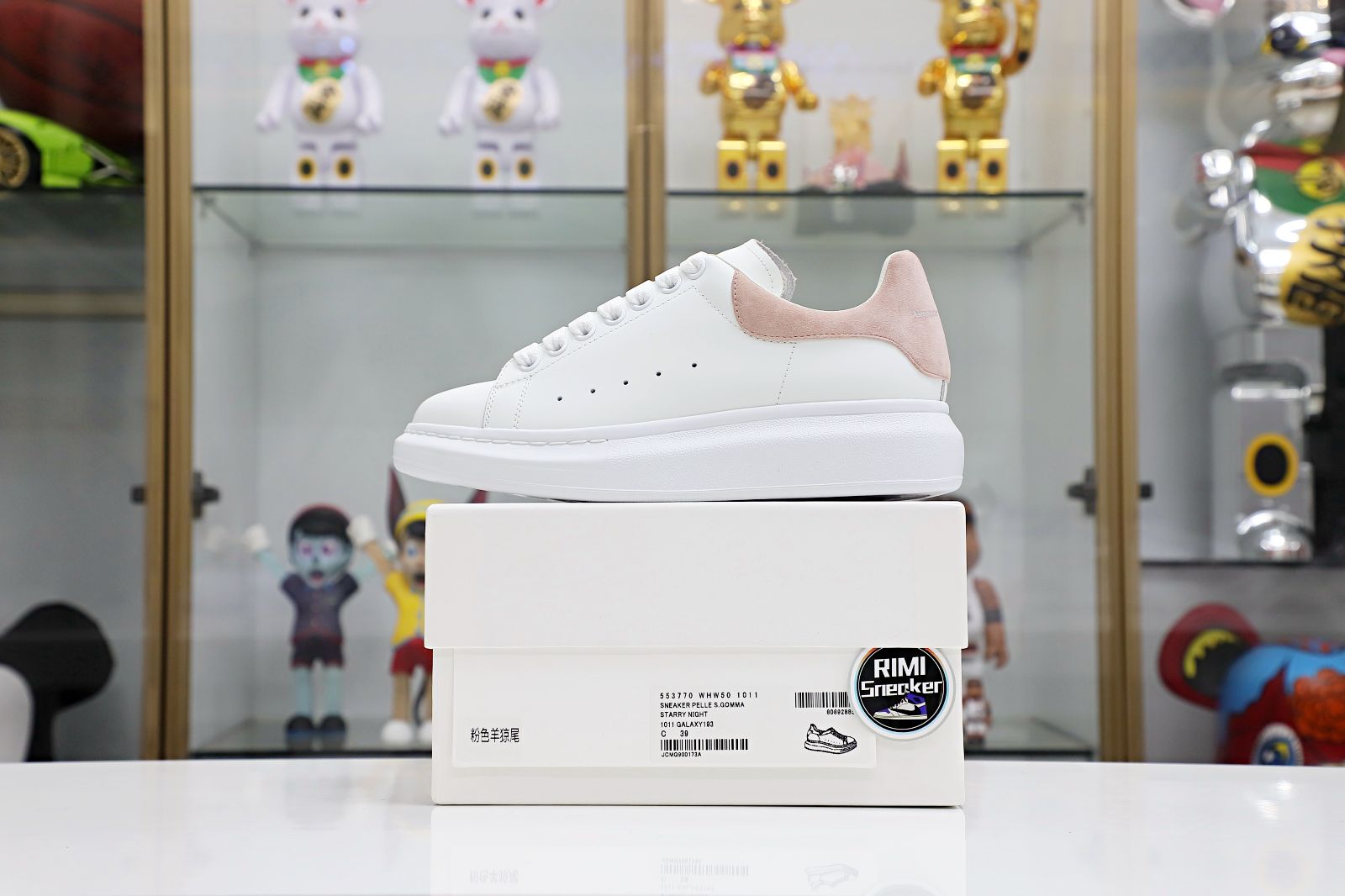 ALXNDER MC Mcqv*en PARIS PINK SUEDE HEEL