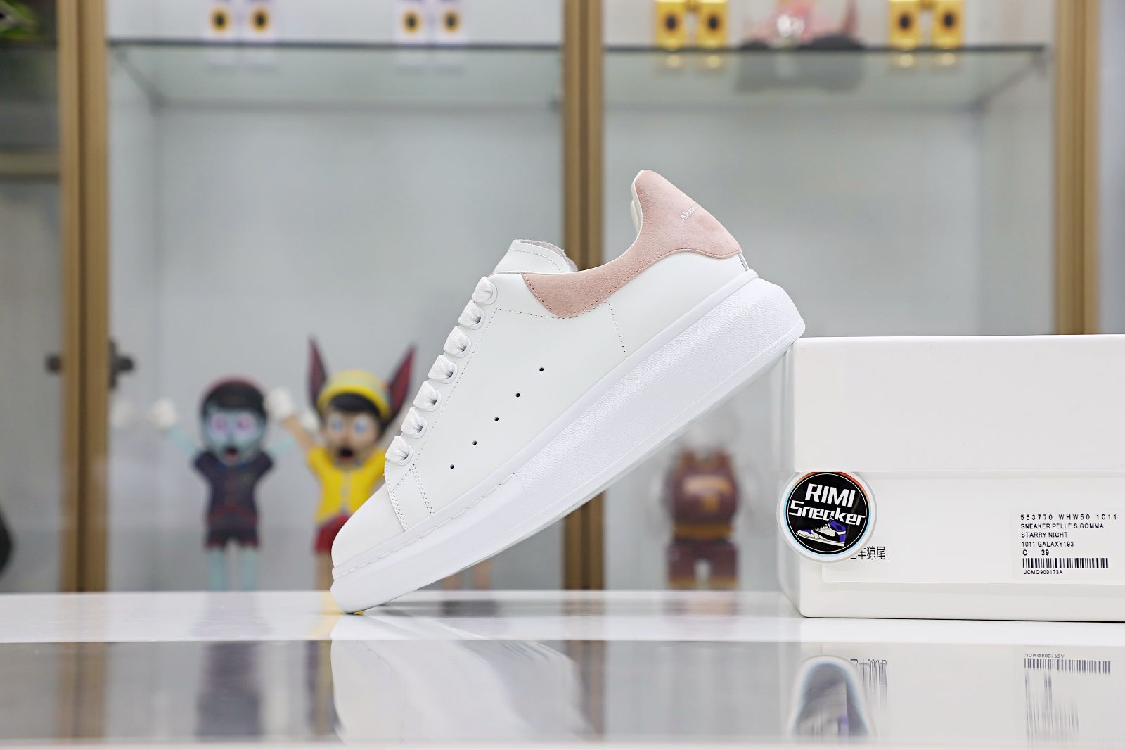 ALXNDER MC Mcqv*en PARIS PINK SUEDE HEEL