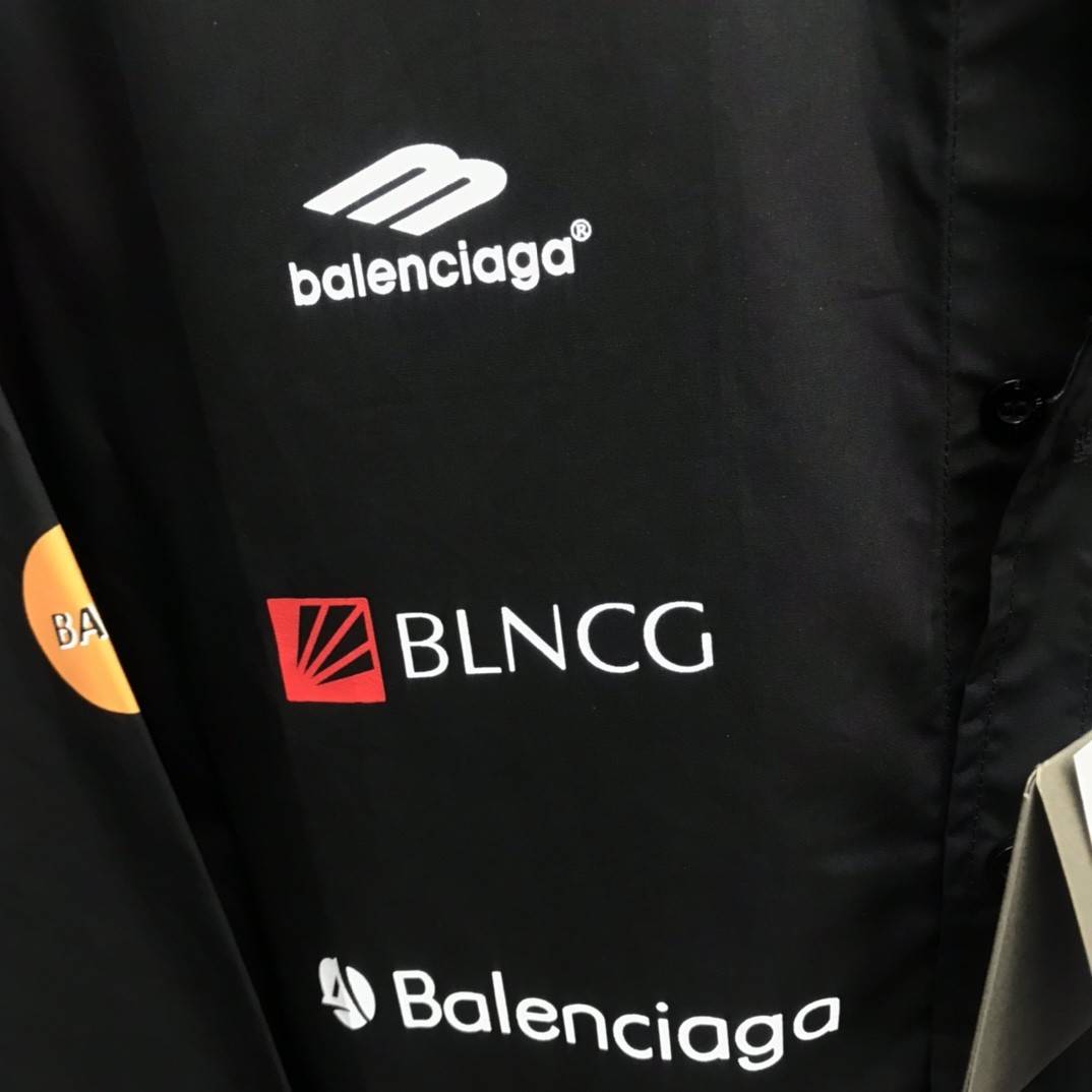 Ba1en*iaga LOGO LOGO racing style long sleeve shirt