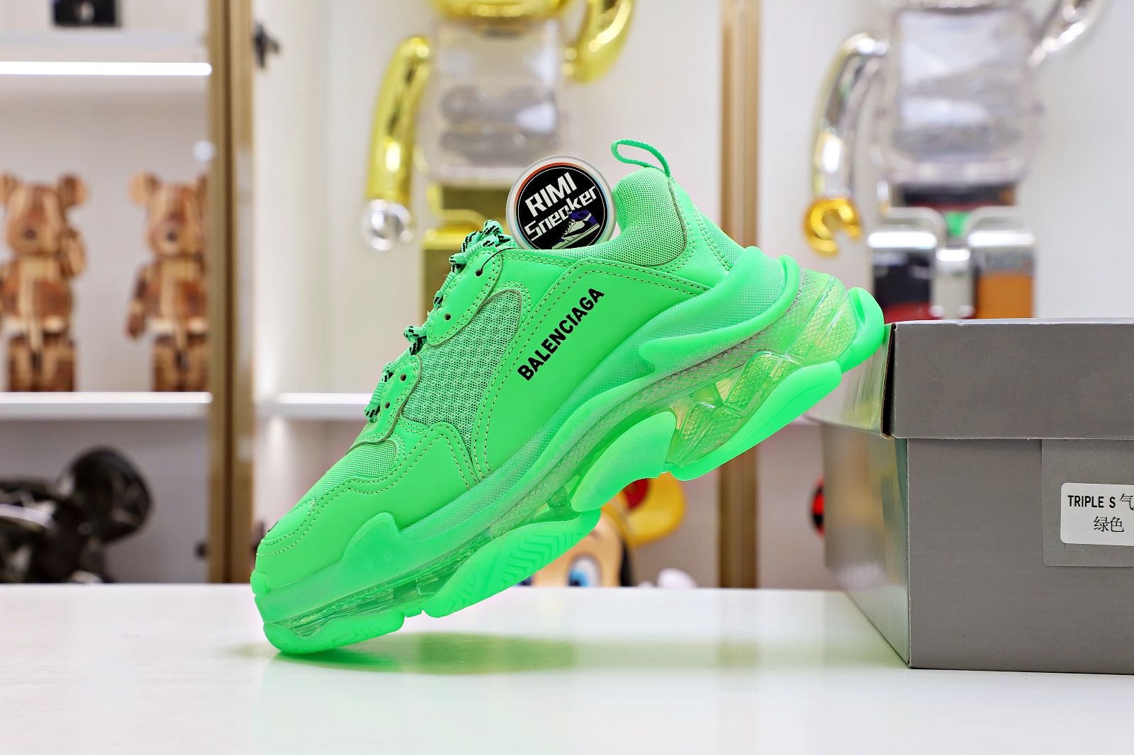 Ba1en*iaga Triple S Clear Sole green