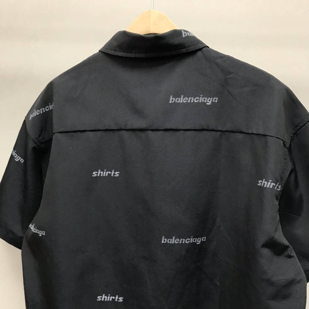 Ba1en*iaga bullet screen short sleeve shirt