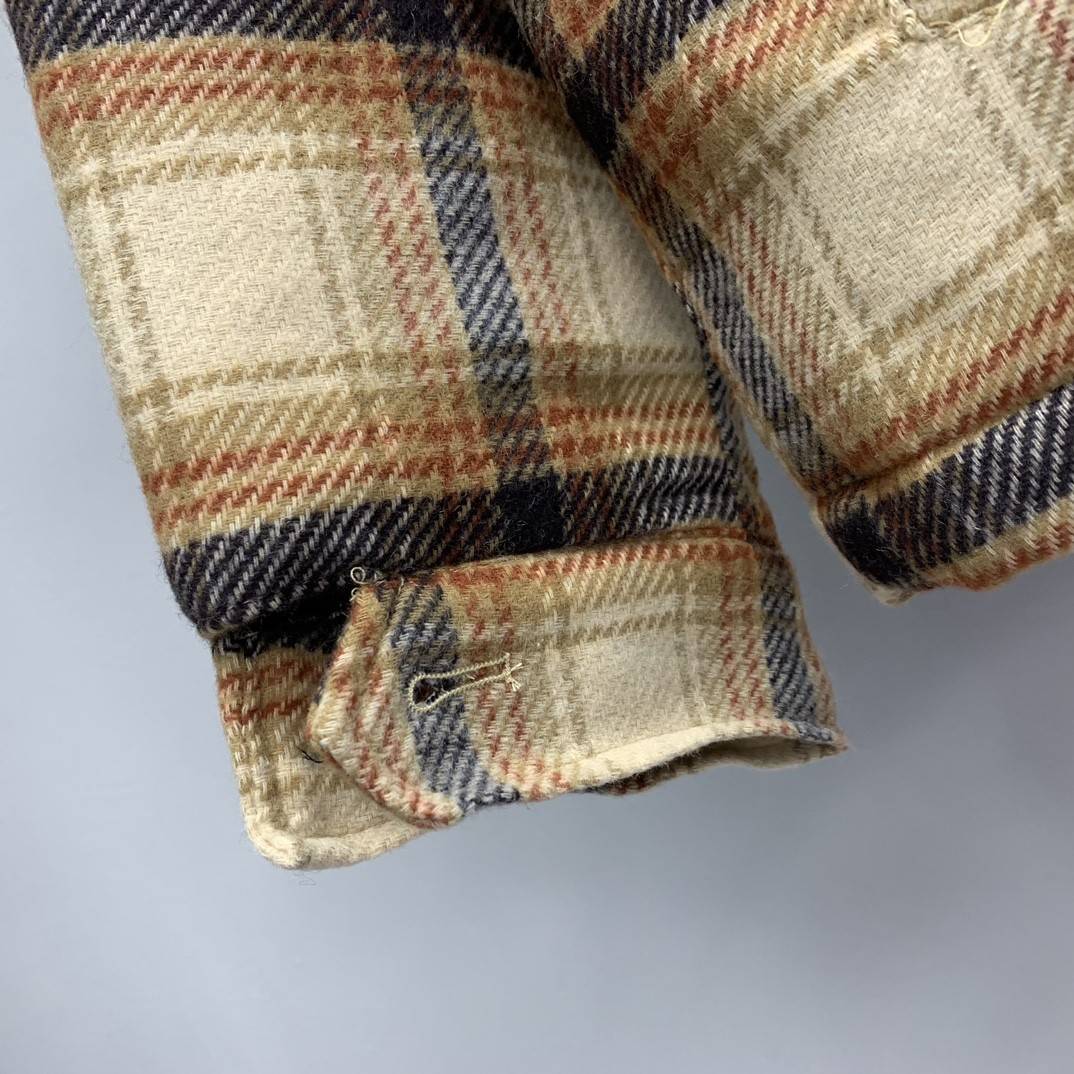 Ba1en*iaga flannel plaid shirt jacket