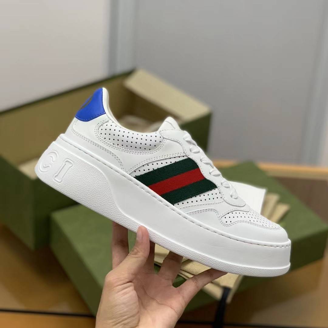 GU*Isneakers Cowhide+Breathable mesh