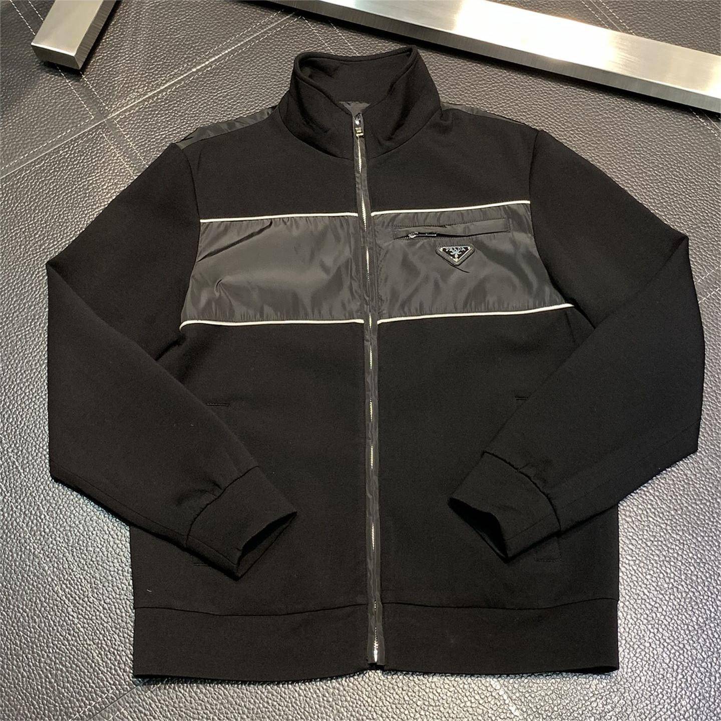 Pra*a stand collar jacket
