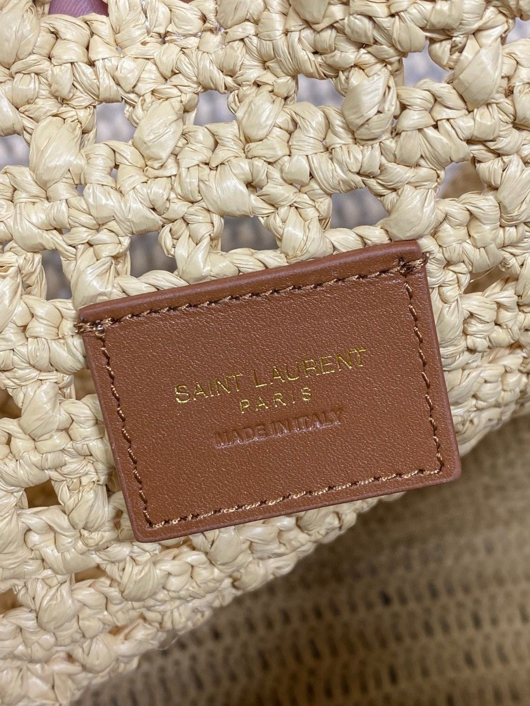 Y51 Apricot Braid/Gold Handmade Braided Bag Raffia Braided Style No.: 690941 Size: 30×37×14cm