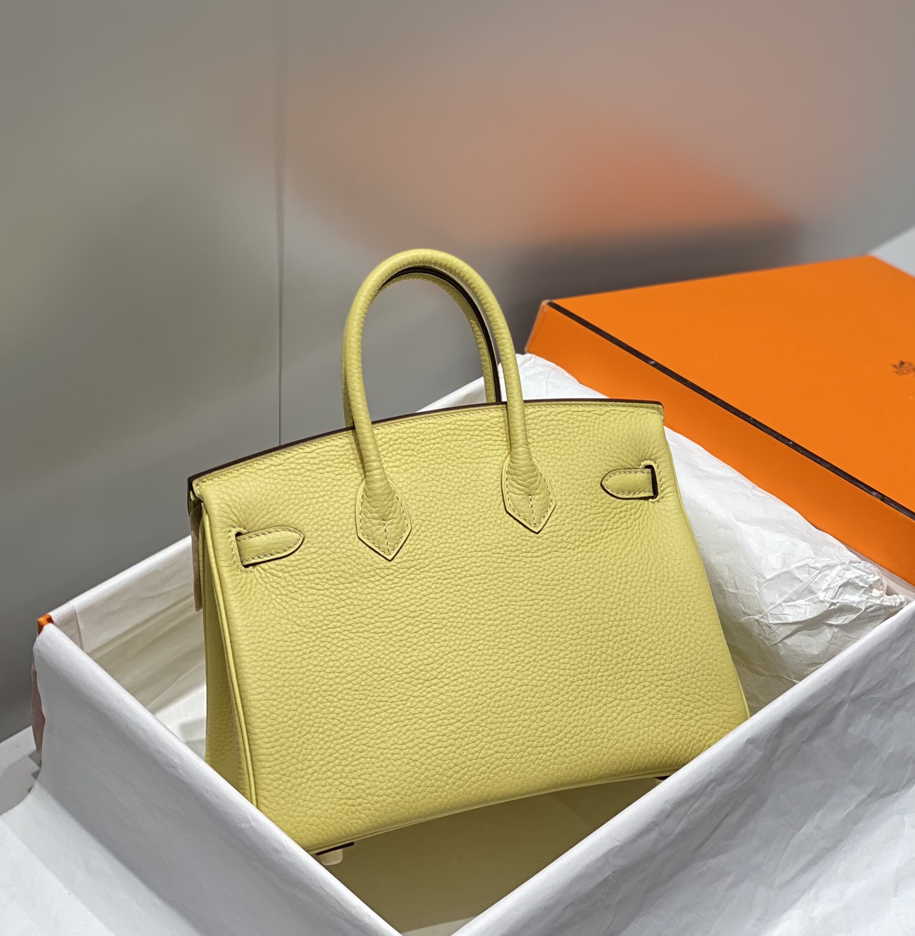 H**me5 Birkin Bag Chicken Yellow Size: 25cm
