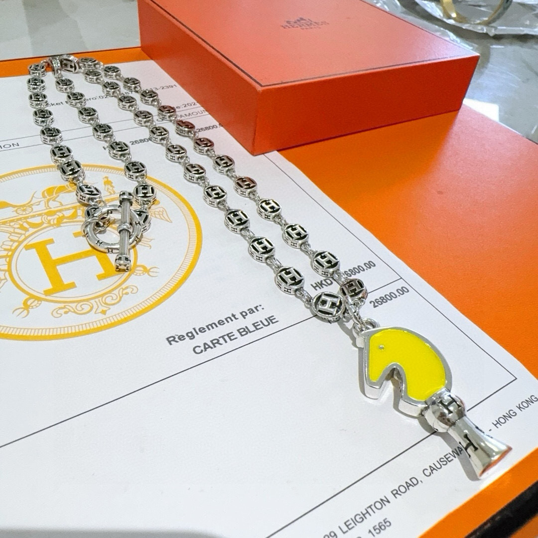 H**me5 horse necklace pig nose H necklace series jewelry imported materials customized must-have for men and women!