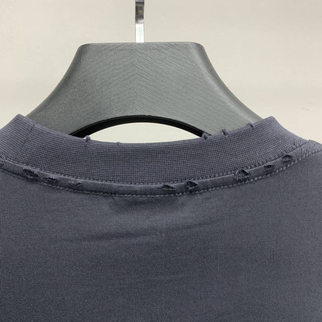 Ba1en*iaga front and back T-shirt with blurred letters