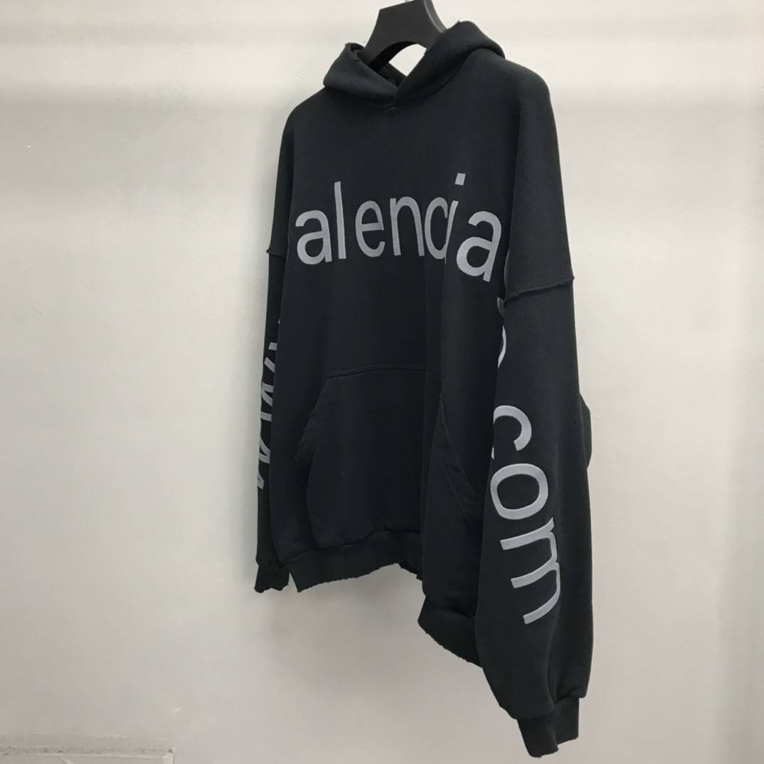 Ba1en*iaga lettered hooded sweatshirt