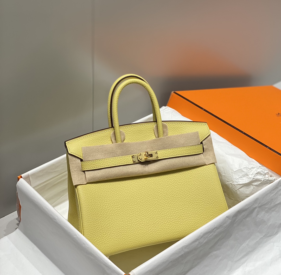 H**me5 Birkin Bag Chicken Yellow Size: 25cm