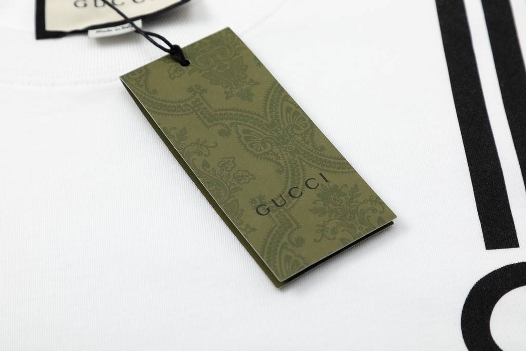 Gvc*1 23SS double G vertical stripe foam printed t-shirt