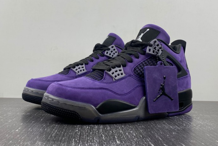 Travis Scott Air Jordan 4 F&F  Purple Black  2024
