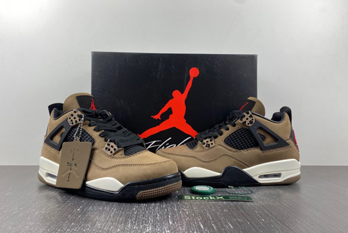 Travis Scott x Air Jordan 4 Olive Grey Black