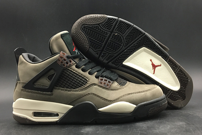 Travis Scott x Air Jordan 4 Olive Grey Black