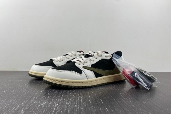 TRAVIS SCOTT X AIR JORDAN 1 LOW OG PS 'OLIVE' For Kids