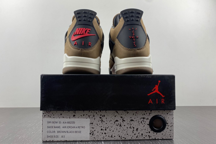 Travis Scott x Air Jordan 4 Olive Grey Black