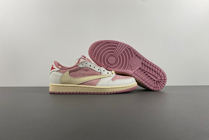 Travis Scott x Air Jordan 1 Low OG White Pink DM7866-600
