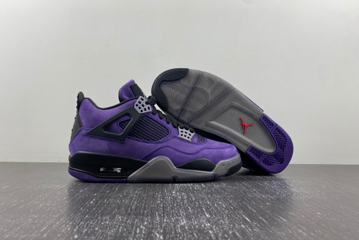 Travis Scott Air Jordan 4 F&F  Purple Black  2024