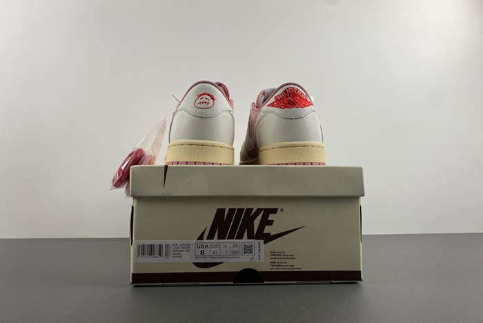 Travis Scott x Air Jordan 1 Low OG White Pink DM7866-600